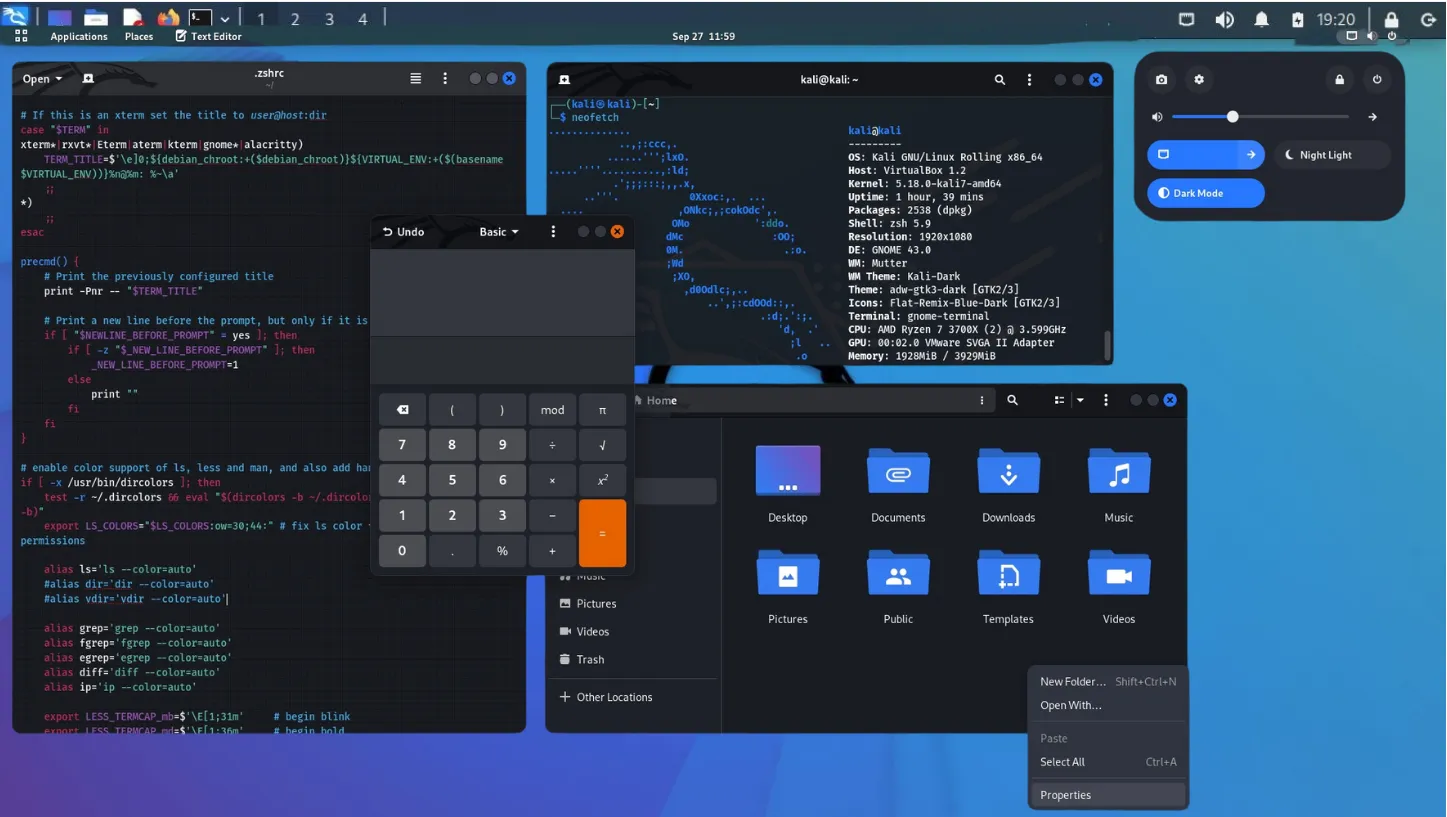 Kali Linux là gì? Tổng quan và 12 tính năng nổi bật của hệ điều hành 38 Giao diện GNOME