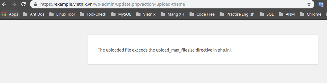 upload_max_filesize trong tập tin php.ini