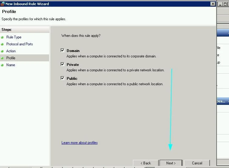 Hướng dẫn cách mở port trên firewall để SQL truy cập trong Windows 18 window fw5