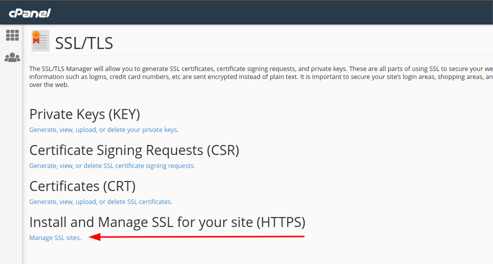 cài đặt SSL trên cPanel