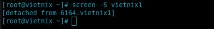 Thoát lệnh screen trong linux