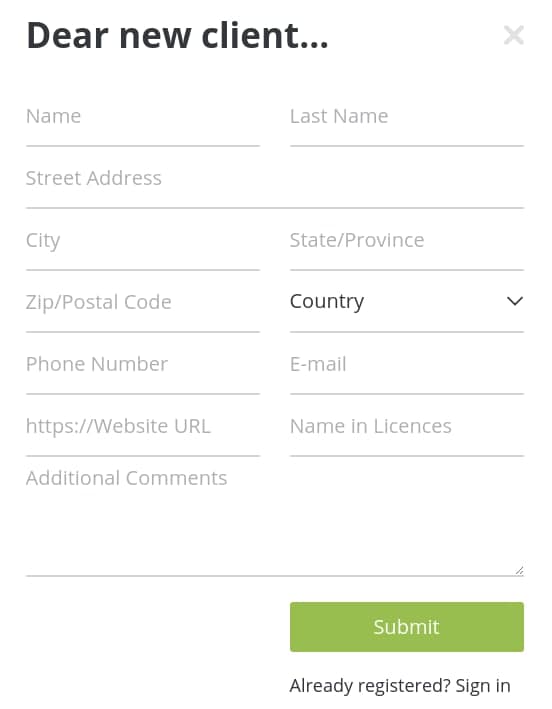 Đăng ký tài khoản và licens trước khi cài đặt directadmin