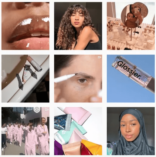 Ví dụ về Social Media marketing: Glossier