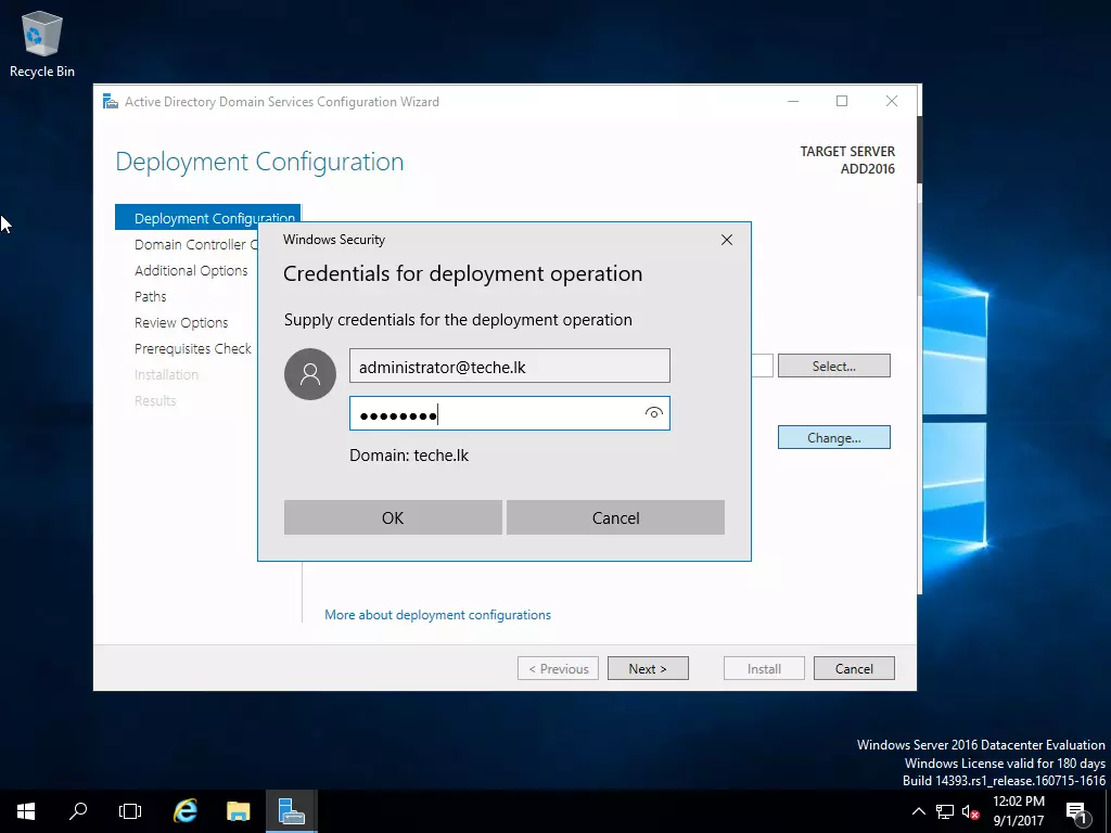 cài đặt additional domain controller 2016