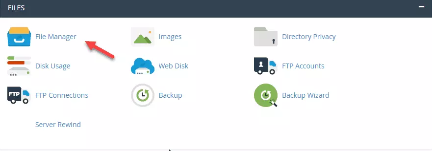 Nhấn vào File Manager