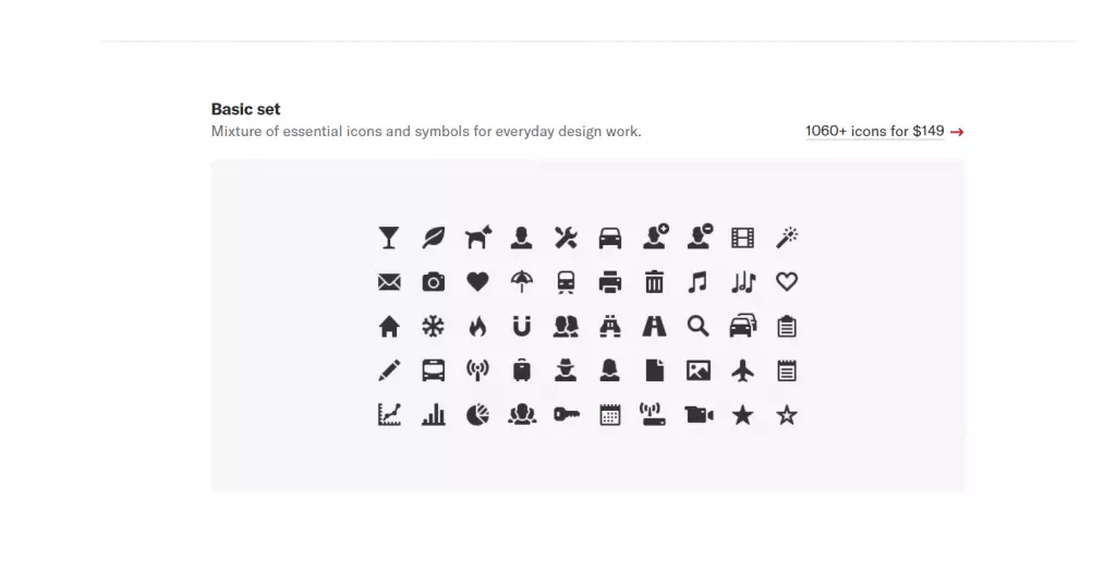 Các icons basic trong Glyphicons