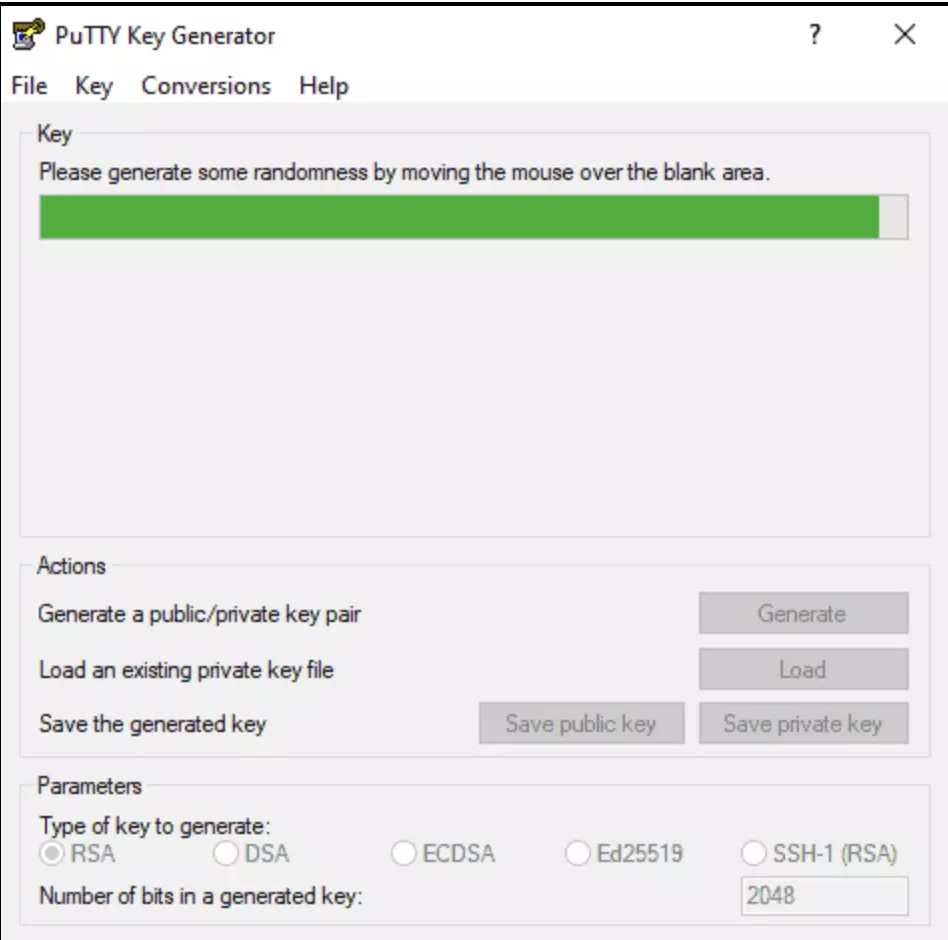 sử dụng puTTy để tạo SSH Key Pair