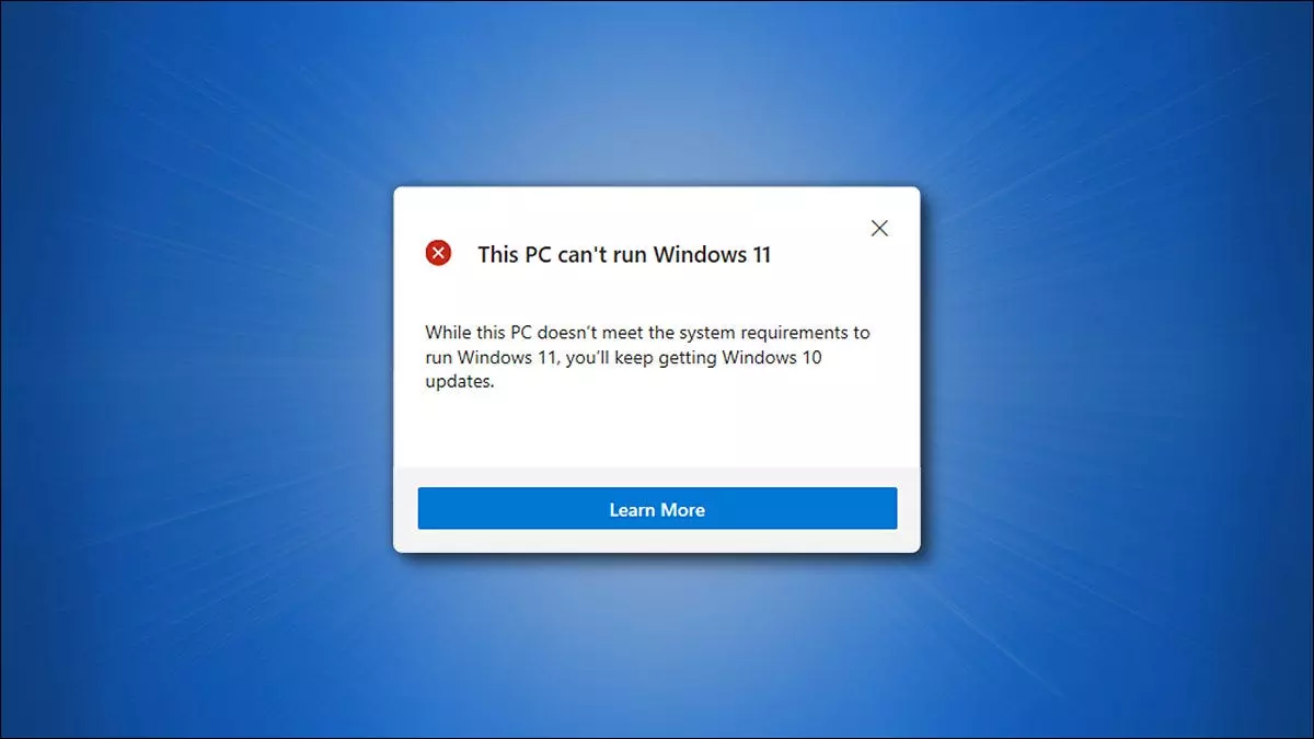 Màn hình hiển thị This PC can't run Windows 11 mà không ít người gặp phải