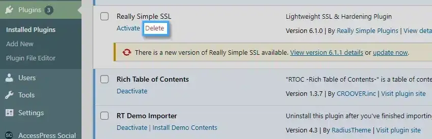 Cách cài đặt plugin WordPress chi tiết nhất 47 Xóa plugin WordPress