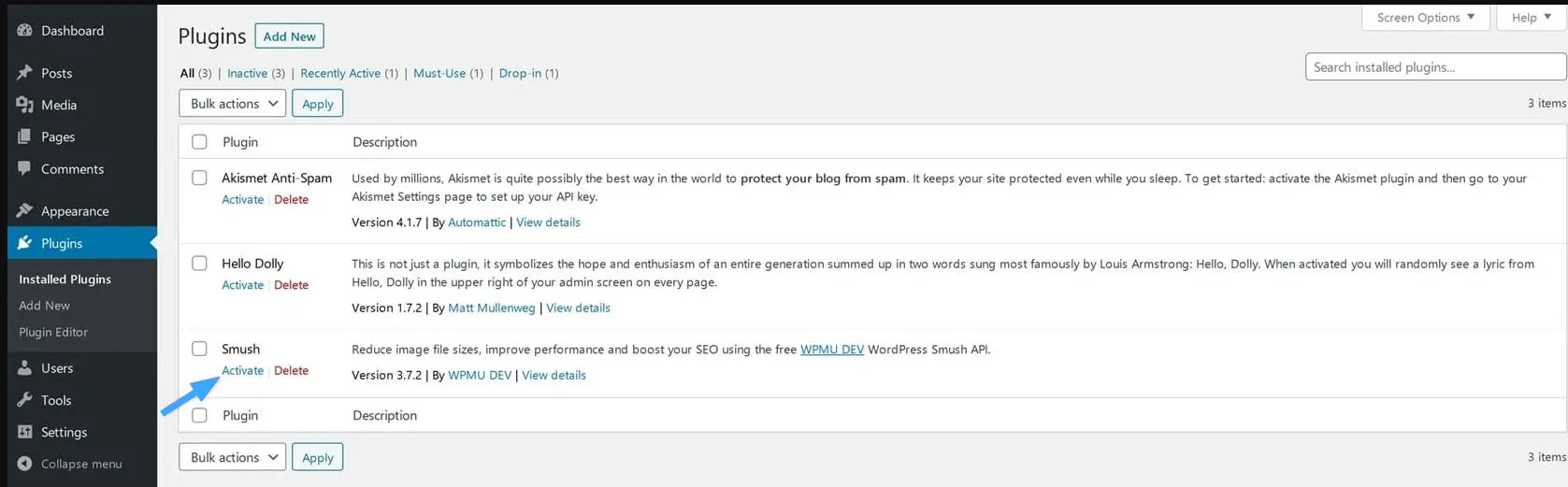 Cách cài đặt plugin WordPress chi tiết nhất 44 Kích hoạt plugin Smush