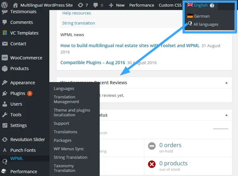 WPML là gì? Cách tạo một Website đa ngôn ngữ với WPML 41 Cài đặt thành công WPML
