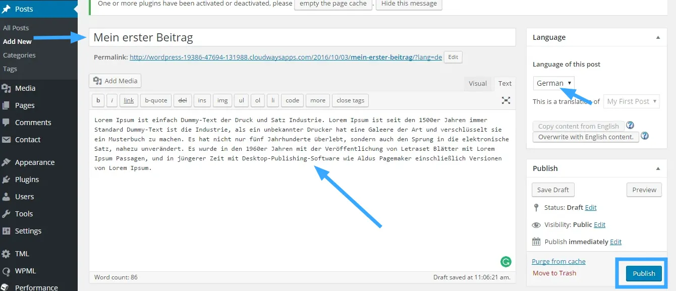 WPML là gì? Cách tạo một Website đa ngôn ngữ với WPML 45 Chuyển ngôn ngữ dễ dàng với WPML