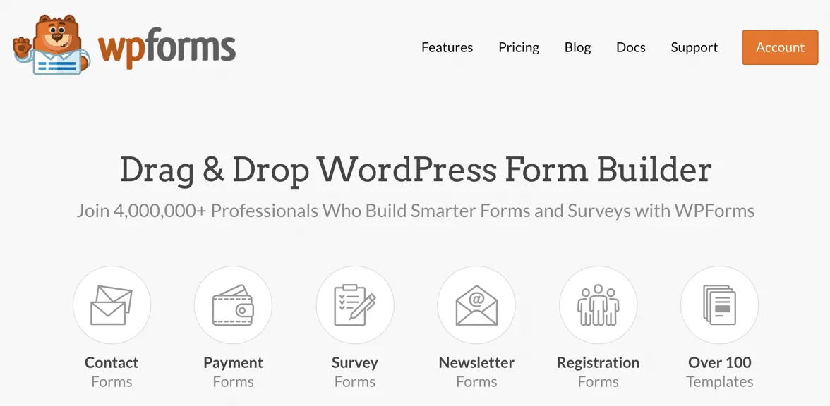 Plugin đăng ký nhận tin WordPress - WPForms