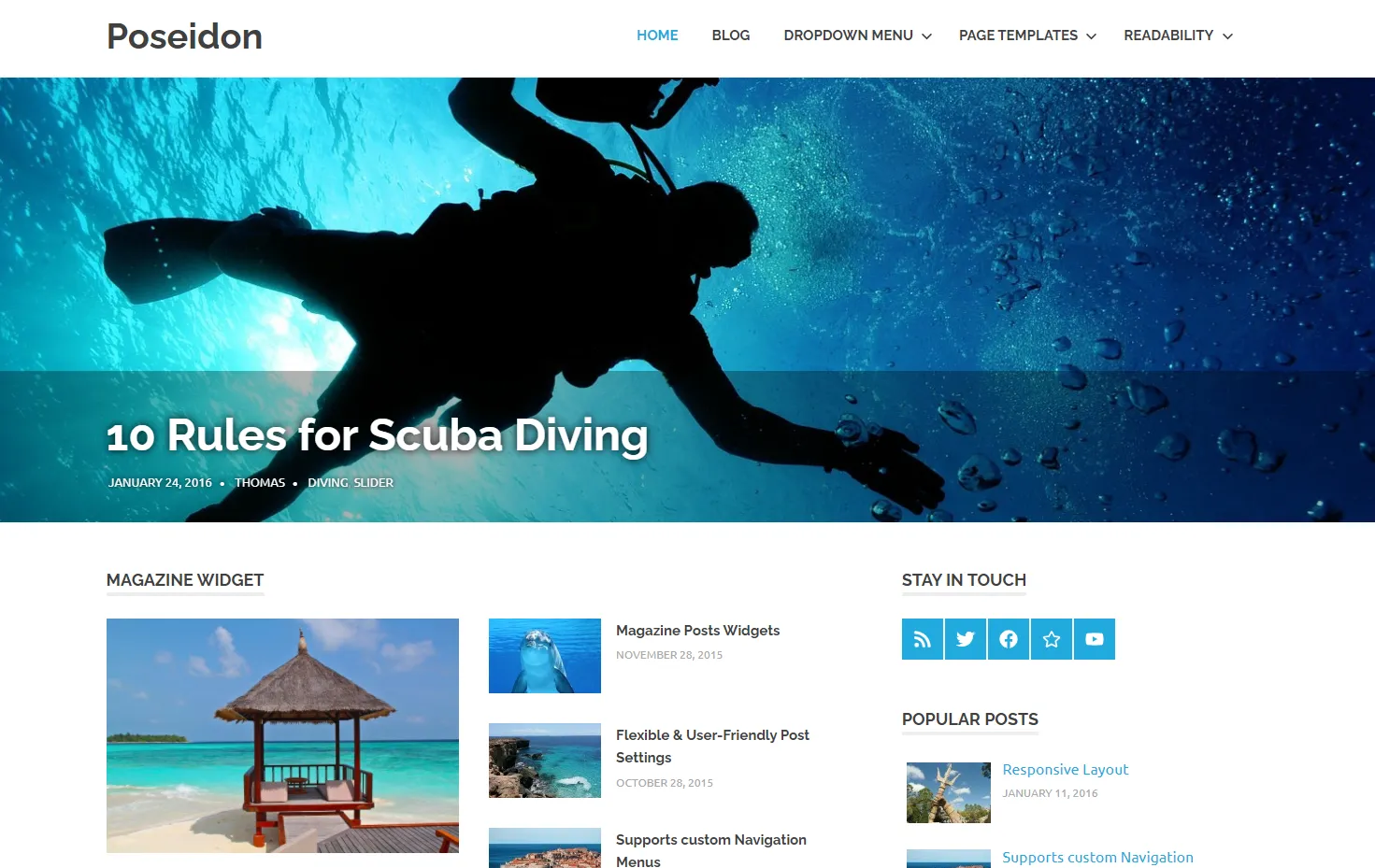 Theme WordPress du lịch - Poseidon WordPress 