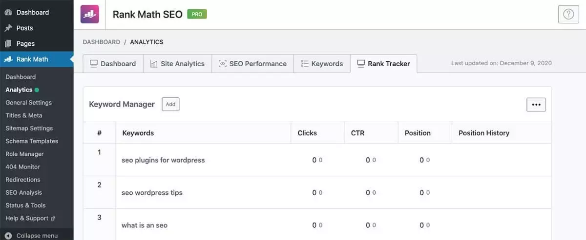 review rank tracker trên rank math pro