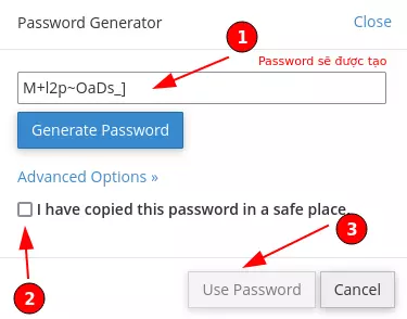 Hãy đặt mật khẩu an toàn và đủ mạnh
