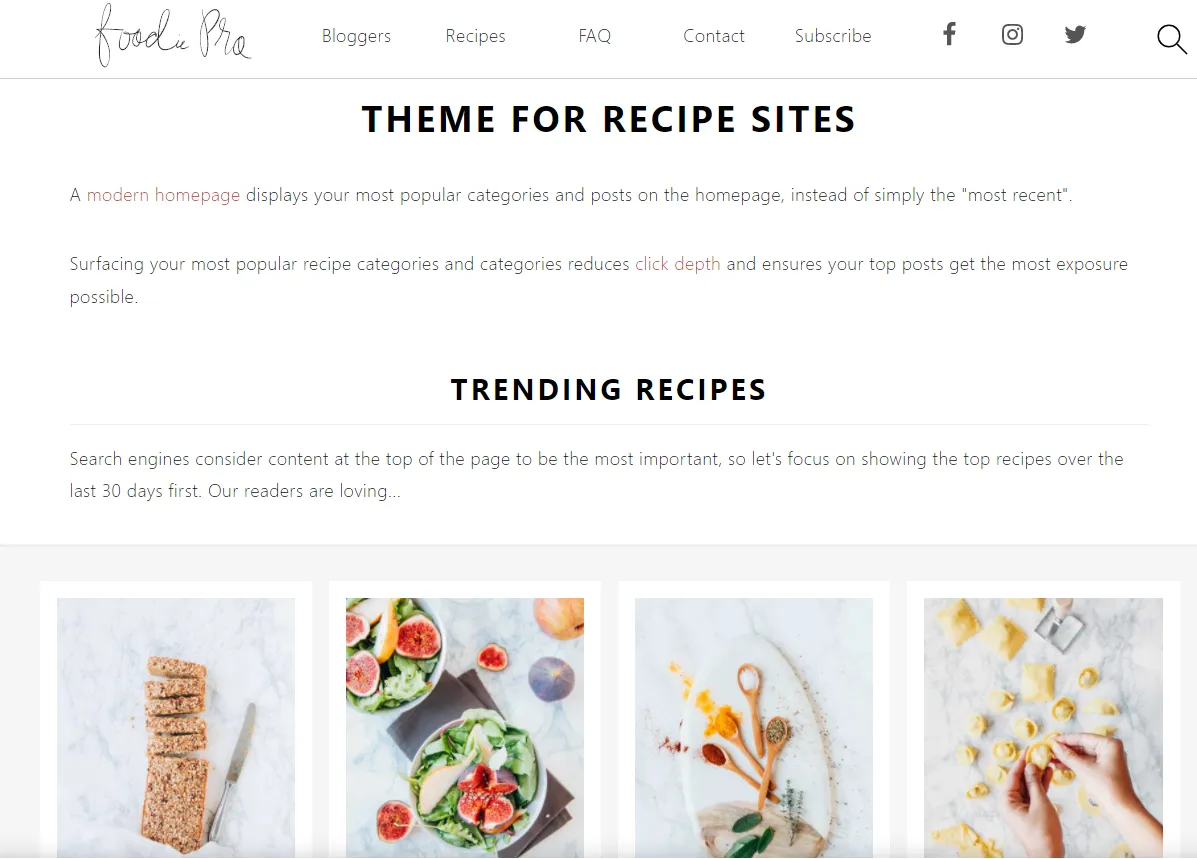 Foodie - Theme blog WordPress đẹp cho các blogger về ẩm thực