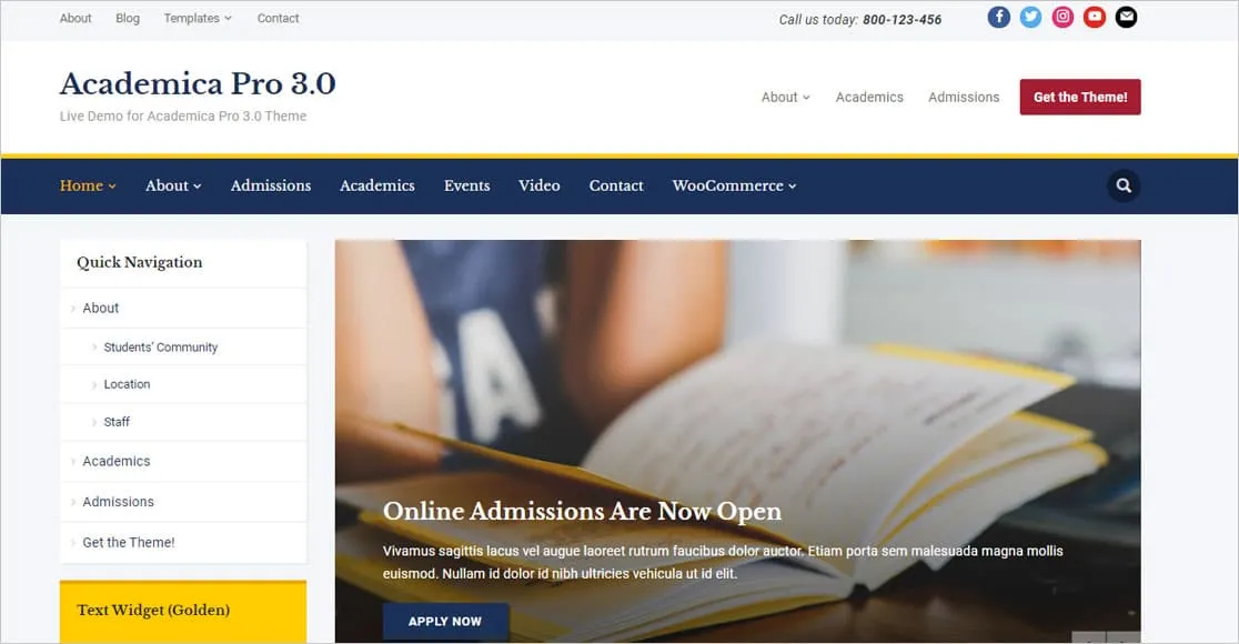 Theme Academica Pro