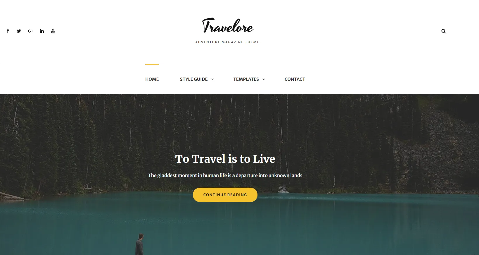 Theme WordPress du lịch - Travelore