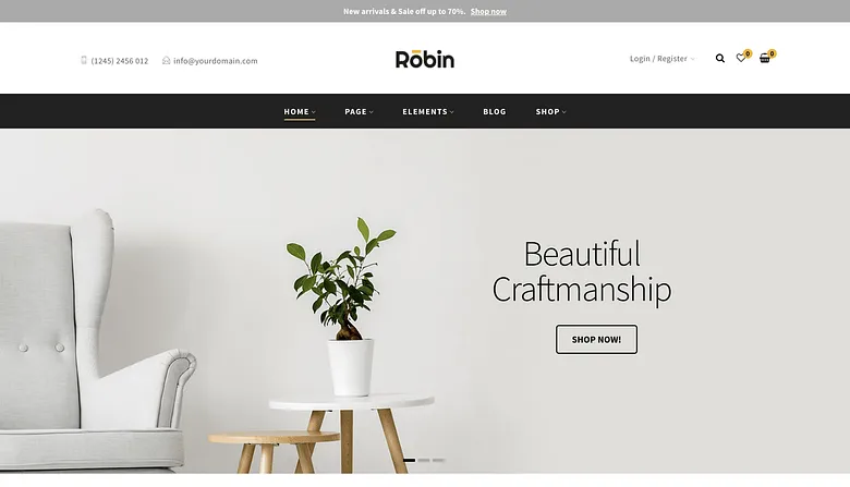 Theme Wordpress nội thất Robin