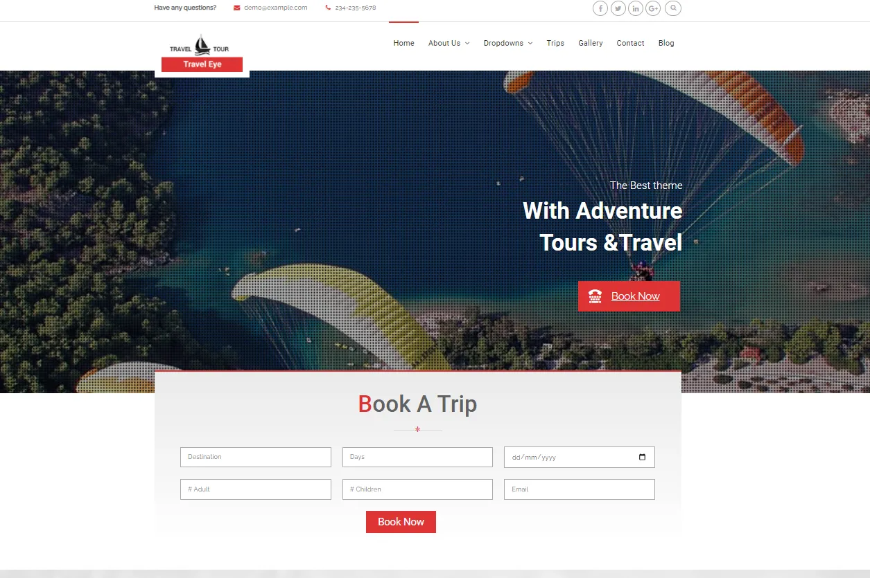 Theme WordPress du lịch - Travel Eye