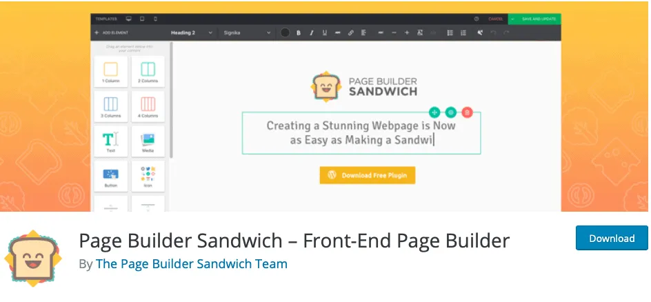 page builder Sandwich