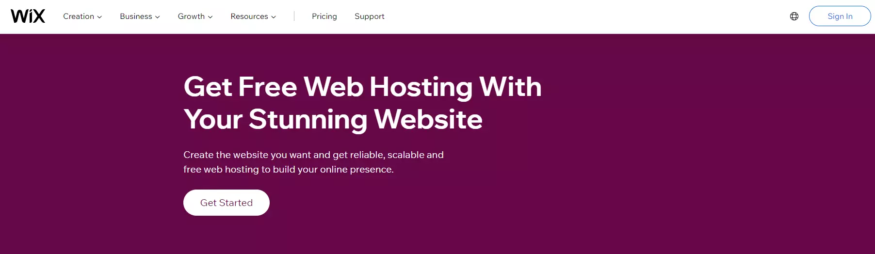 Wix Free Web Hosting