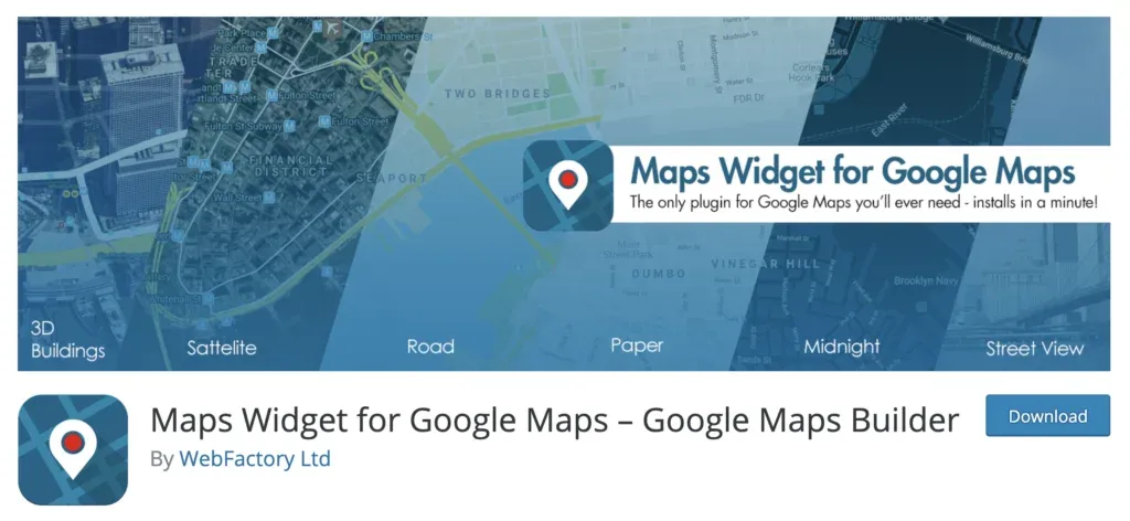  Plugin Maps Widget for Google Maps 