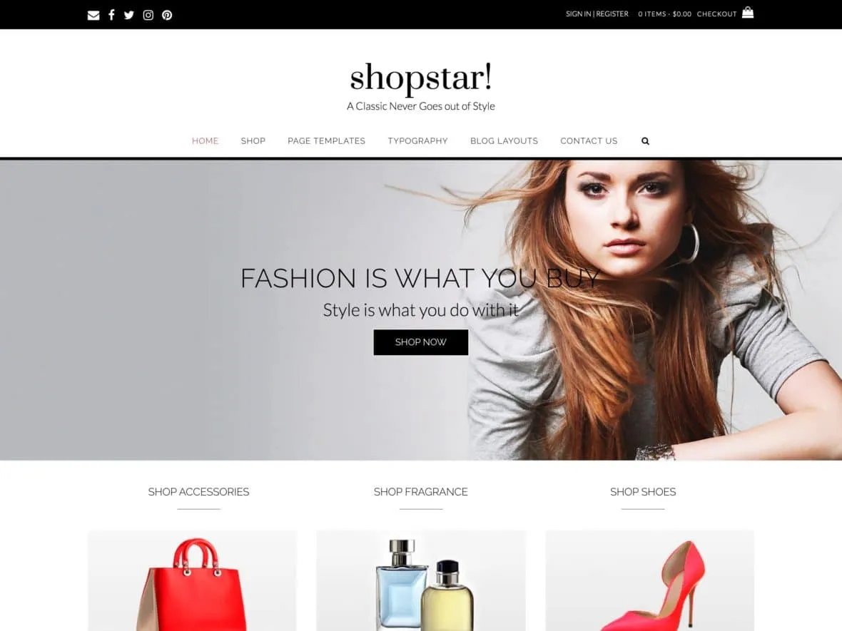 Theme thời trang cho WordPress - Shopstar