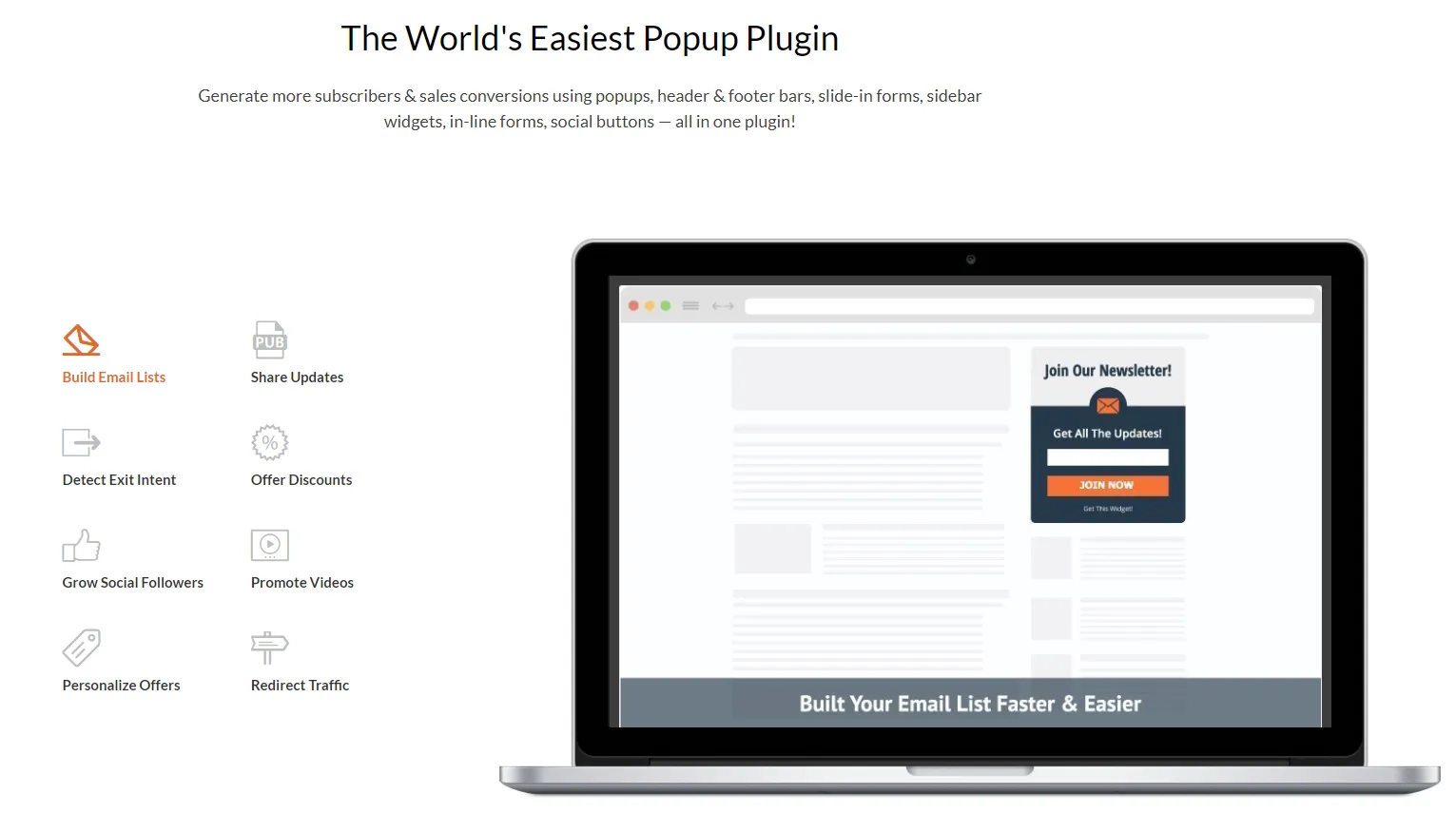 Plugin popup cho WordPress CovertPlus