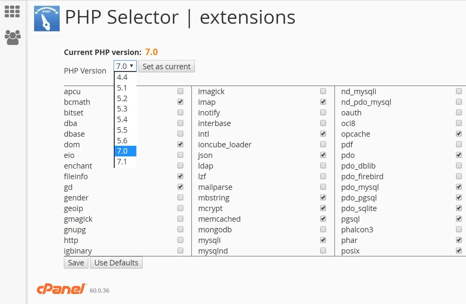 cPanel PHP version mới giúp bảo mật WordPress