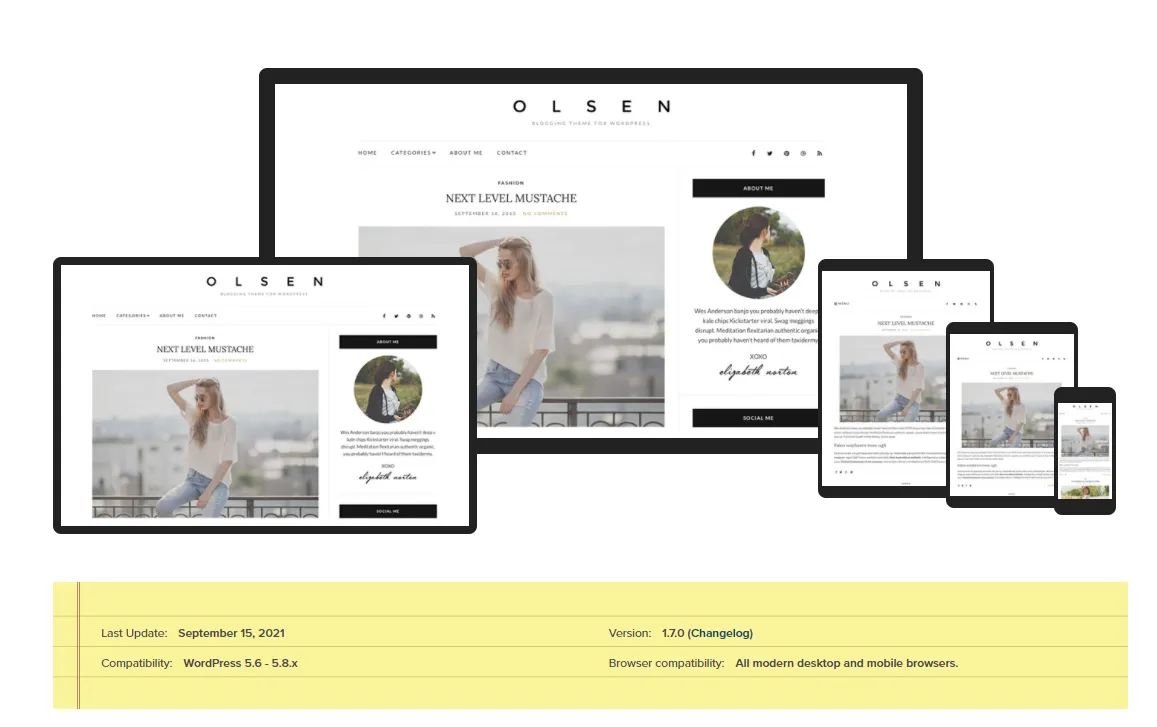 Theme thời trang cho WordPress - Olsen Light