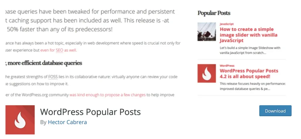 Plugin WordPress Popular Posts 