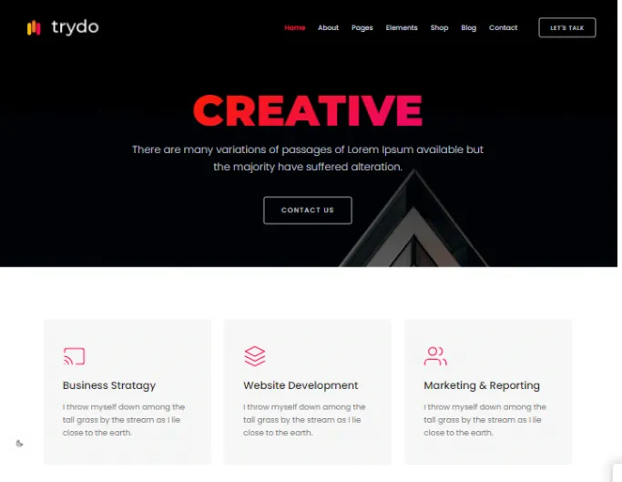 Trydo agency WordPress theme