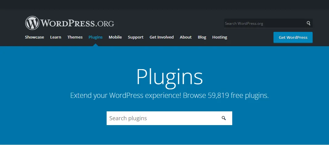 Giao diện WordPress Plugin cho phép tải xuống hơn 60.000 plugin