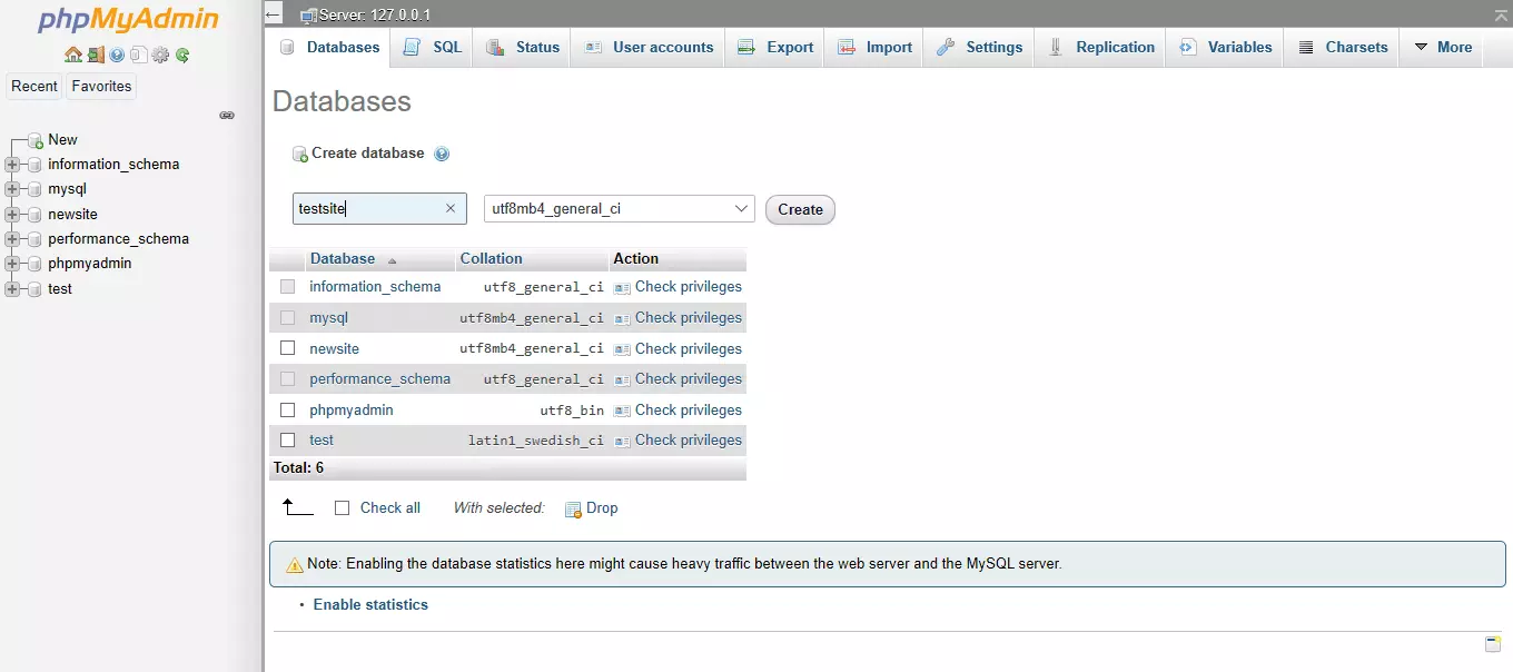 Cách tạo Database cho Joomla!