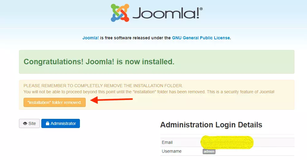 cài đặt Joomla trên localhost XAMPP