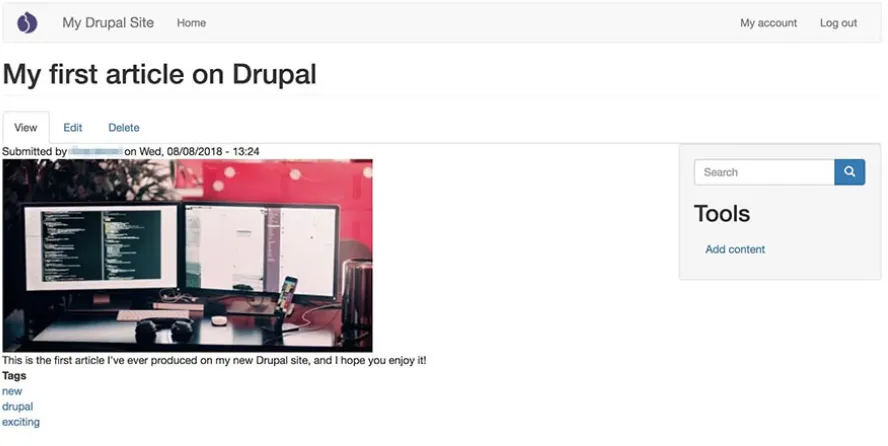 Giao diện website trên Drupal