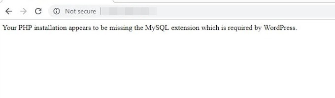 lỗi Your PHP installation appears to be missing the MySQL extension which is required by WordPress