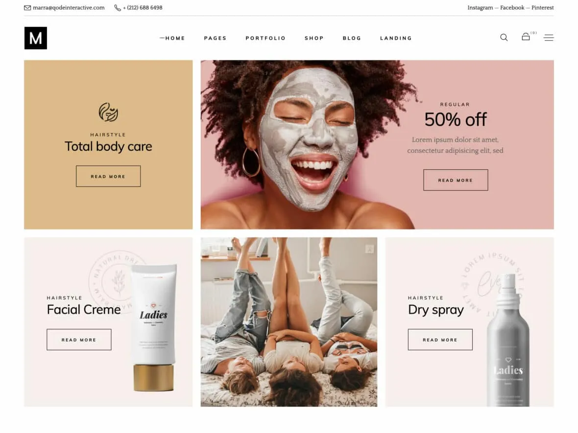 Theme WordPress bán hàng mỹ phẩm - Marra