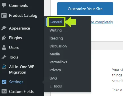 Hướng dẫn thay đổi tiêu đề trang WordPress trong Settings