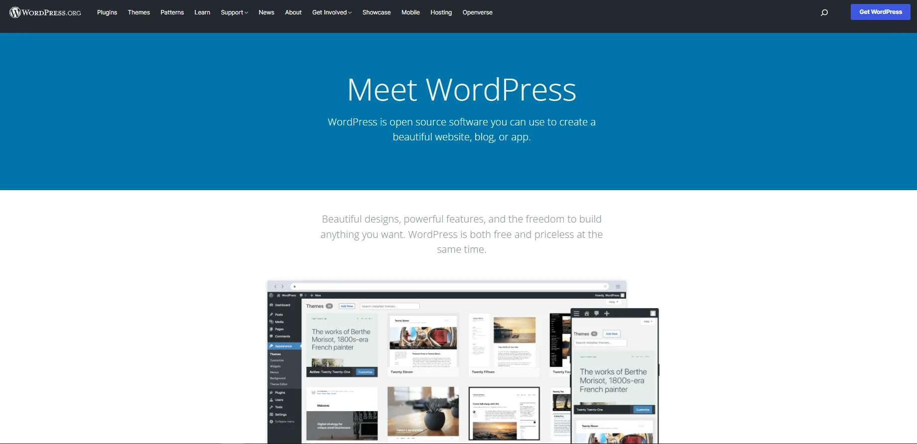 WordPress - Công cụ làm website miễn phí