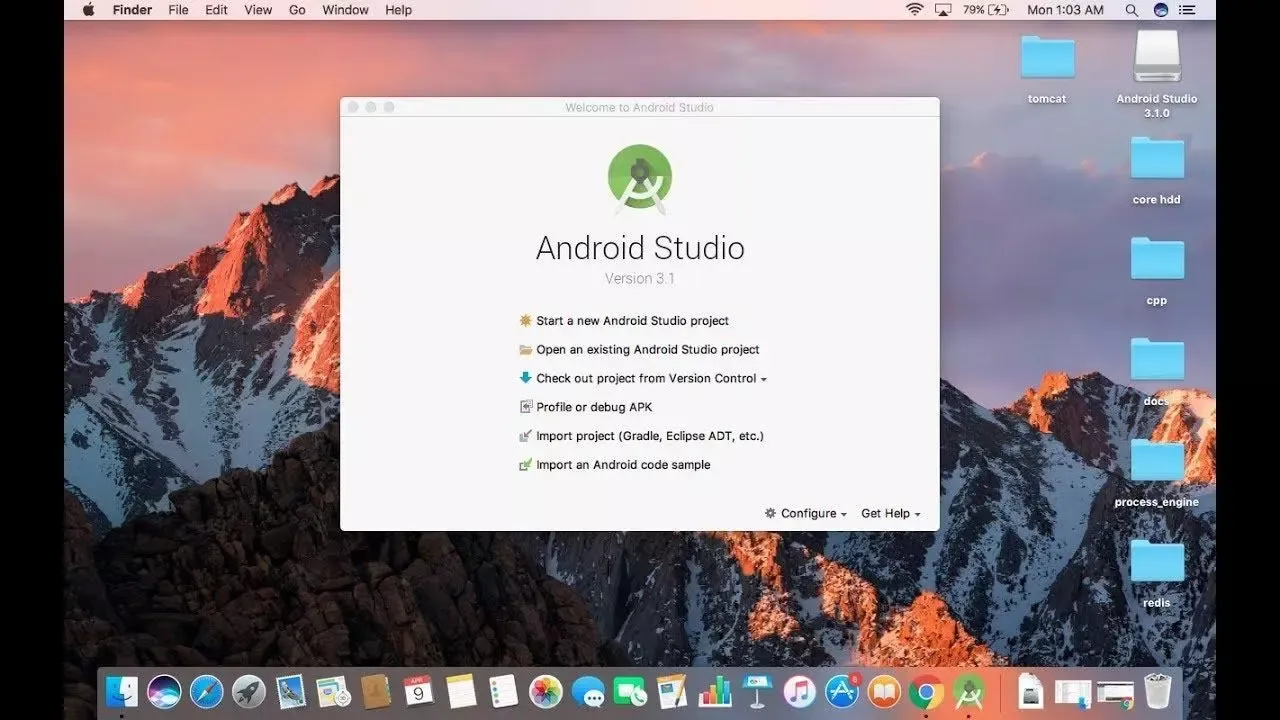 Android Studio giả lập cho máy mac