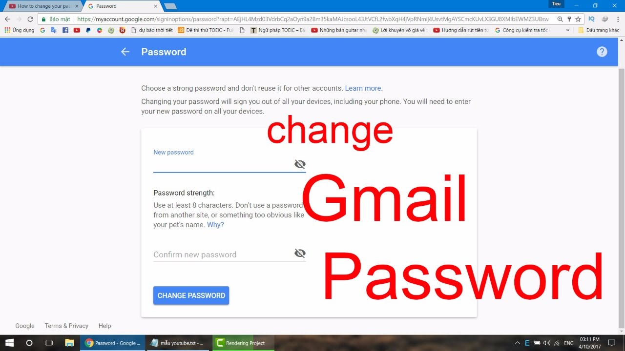 Cách đổi mật khẩu Gmail trên điện thoại Iphone và Android