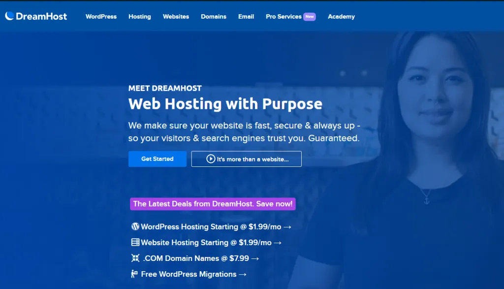 Nhà cung cấp dịch vụ Database hosting - DreamHost