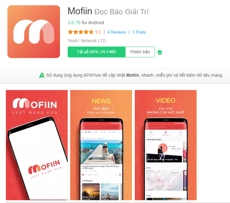 app xem video kiếm tiền Mofiin