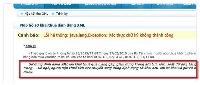 Sửa lỗi hệ thống: java.lang.exception: xác thực chữ ký không thành công 6 word image 970