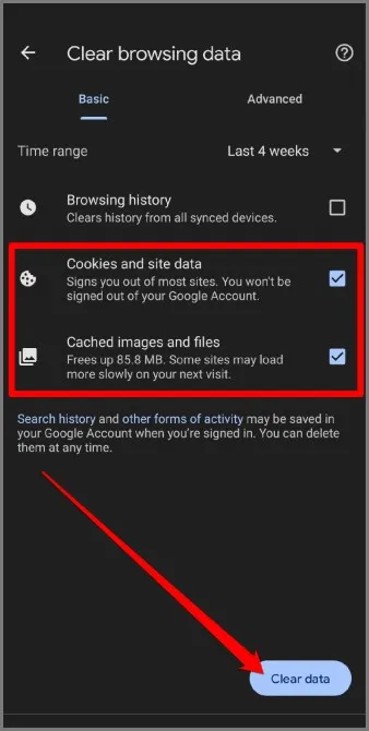 Cách xoá cache trên Google Chrome (Android)