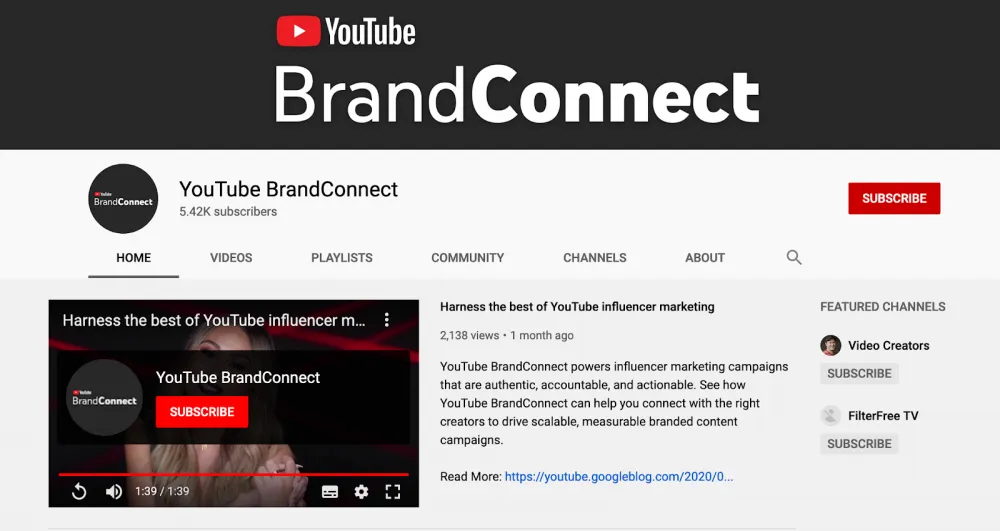YouTube BrandConnect