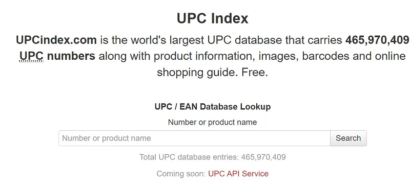 UPC Index